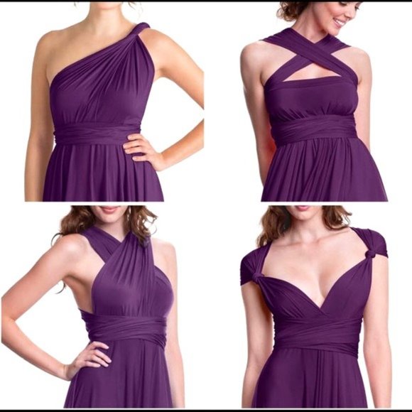 Henkaa Sakura Midi Infinity Dress - Plum Purple - Multiway Wear - Picture 1 of 4
